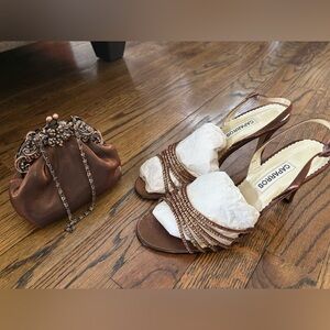 Vintage Caparros Heels with Matching Clutch